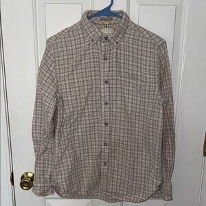 Denim & Flower Tan Casual Button Down Shirt